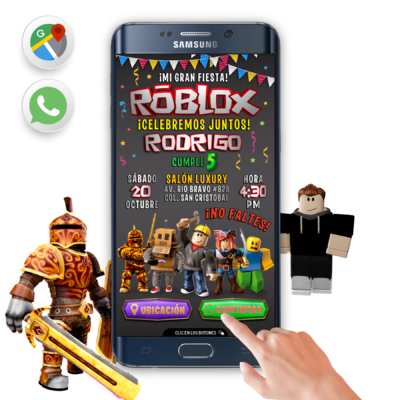 Roblox – Invitación Interactiva de Cumpleaños para WhatsApp