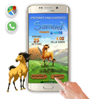 Spirit, El Corcel Indomable – Invitación Interactiva de Cumpleaños para WhatsApp