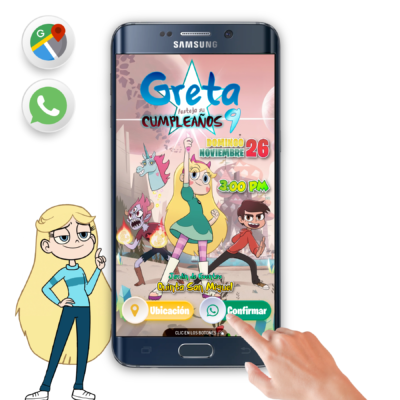 Star vs Las Fuerzas Del Mal – Invitación Interactiva de Cumpleaños para WhatsApp