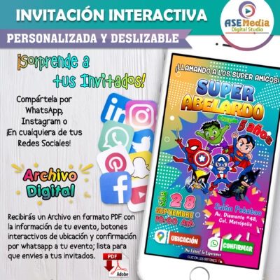 Thor Amor y Trueno – Invitación Interactiva de Cumpleaños para WhatsApp