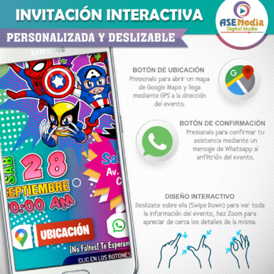 Thor Amor y Trueno – Invitación Interactiva de Cumpleaños para WhatsApp