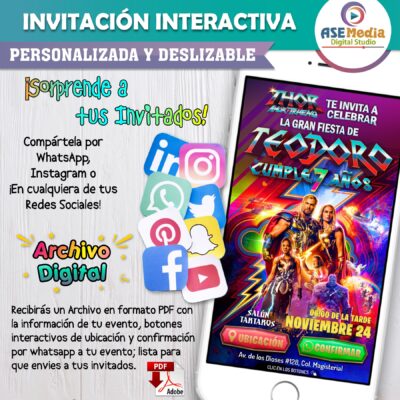 Tiburón – Invitación Interactiva de Cumpleaños para WhatsApp