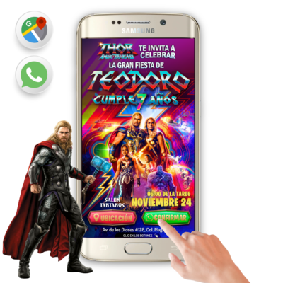 Thor Amor y Trueno – Invitación Interactiva de Cumpleaños para WhatsApp