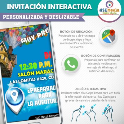 Unicornio – Invitación Interactiva de Cumpleaños para WhatsApp
