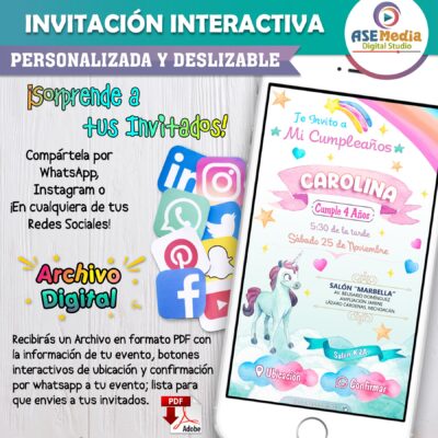 Valiente Princesa Merida – Invitación Interactiva de Cumpleaños para WhatsApp