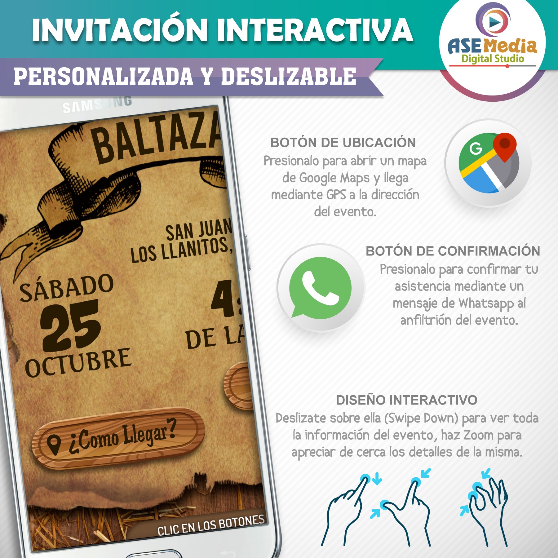 Los Vengadores – Invitación Interactiva de Cumpleaños para WhatsApp