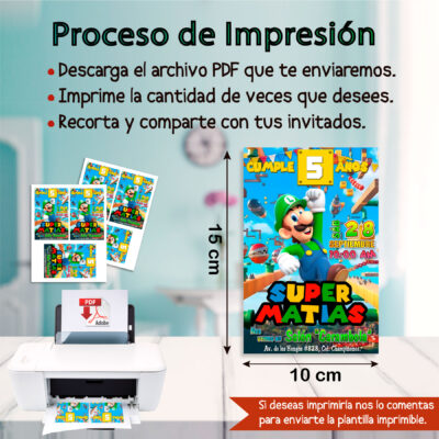 Luigi Invitación Digital de Cumpleaños
