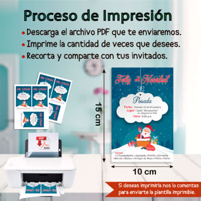 Posada Navideña Invitación Digital de Cumpleaños