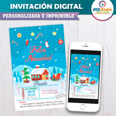 Posada Navideña 02 Invitación Digital de Cumpleaños