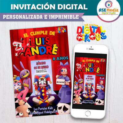 The Amazing Digital Circus 02 Invitación Digital de Cumpleaños