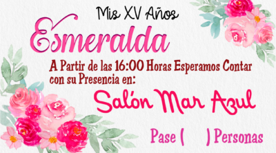 Mis XV Años Rosa Fucsia Invitación Digital