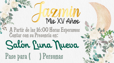 Mis XV Años Verde Esmeralda Invitación Digital