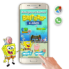 Bob Esponja Fondo de Bikini – Invitación Interactiva de Cumpleaños para WhatsApp