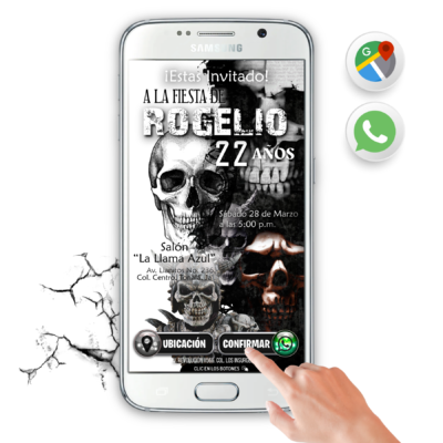 Calaveras – Invitación Interactiva de Cumpleaños para WhatsApp