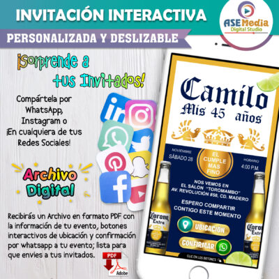 Joystick XBOX 360 – Invitación Interactiva de Cumpleaños para WhatsApp