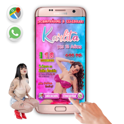 Karely Ruiz Invitación Interactiva de Cumpleaños para WhatsApp