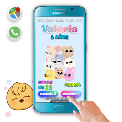 KPOP, Stray Kids Zoo – Invitación Interactiva de Cumpleaños para WhatsApp