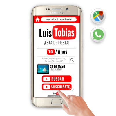 Youtube – Invitación Interactiva de Cumpleaños para WhatsApp