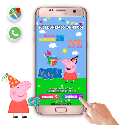 Peppa Pig – Invitación Interactiva de Cumpleaños para WhatsApp