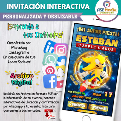 Baby Thomas y sus Amigos – Invitación Interactiva de Cumpleaños para WhatsApp