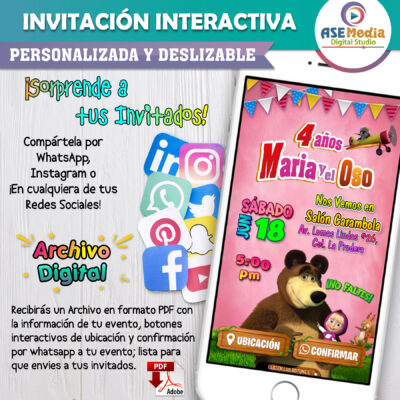 Mickey Mouse Marinero – Invitación Interactiva de Cumpleaños para WhatsApp
