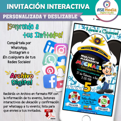 My Hero Academia Izuki Midoriya – Invitación Interactiva de Cumpleaños para WhatsApp