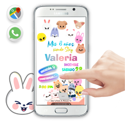 KPOP, Stray Kids Zoo 02 – Invitación Interactiva de Cumpleaños para WhatsApp