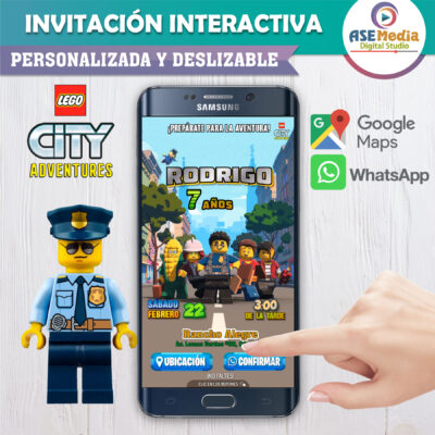 LEGO, Los Vengadores – Invitación Interactiva de Cumpleaños para WhatsApp