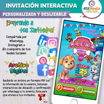 KPOP, Stray Kids Zoo 02 – Invitación Interactiva de Cumpleaños para WhatsApp
