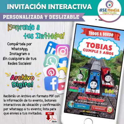 Megalodón Tiburón – Invitación Interactiva de Cumpleaños para WhatsApp