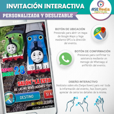 Megalodón Tiburón – Invitación Interactiva de Cumpleaños para WhatsApp