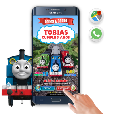 Thomas y sus Amigos – Invitación Interactiva de Cumpleaños para WhatsApp