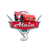 Cars, Rayo McQueen Logo Personalizado con Nombre para Cumpleaños