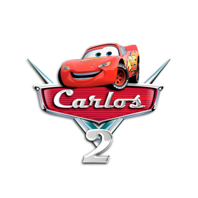 Cars, Rayo McQueen Logo Personalizado con Nombre para Cumpleaños Mod. 02