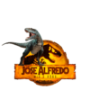 Jurassic World Dominion Dinosaurio Enfrente Logo Personalizado con Nombre