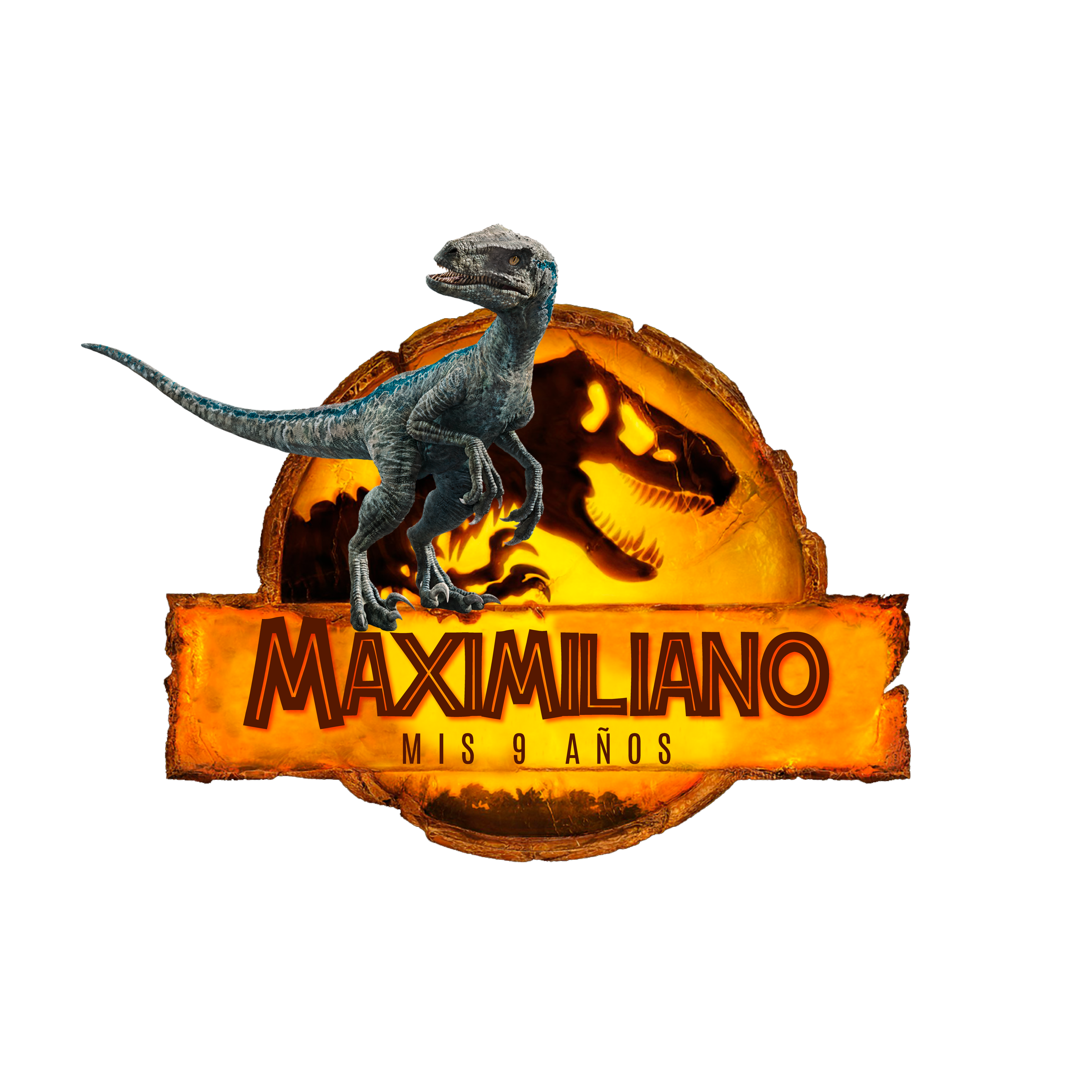 Jurassic World Dominion Logo Personalizado con Nombre Mod. 06
