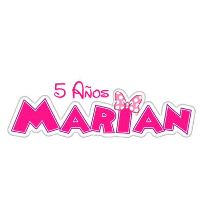 Minnie Mouse Logo Personalizado con Nombre
