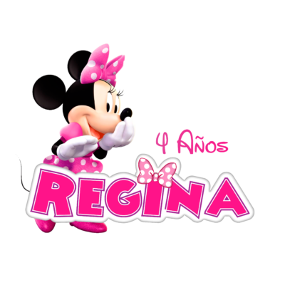 Minnie Mouse Logo Personalizado con Nombre Mod. 03