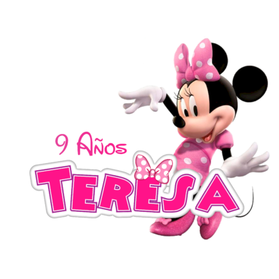 Minnie Mouse Logo Personalizado con Nombre Mod. 04