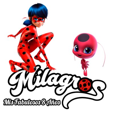 Miraculous, Las Aventuras de Ladybug Logo Personalizado con Nombre Mod. 02