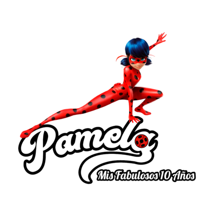 Miraculous, Las Aventuras de Ladybug Logo Personalizado con Nombre Mod. 03