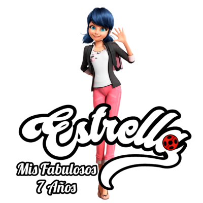 Miraculous, Las Aventuras de Ladybug Logo Personalizado con Nombre Mod. 04