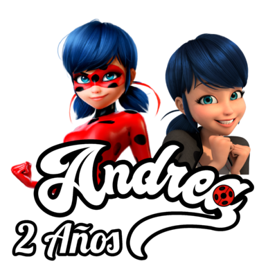 Miraculous, Las Aventuras de Ladybug Logo Personalizado con Nombre Mod. 05