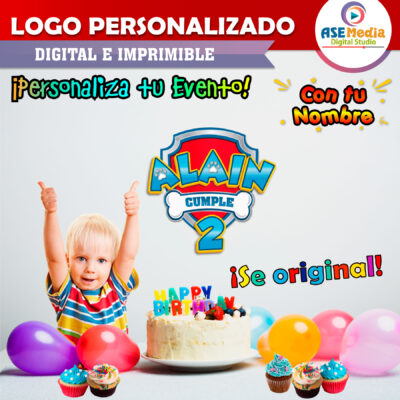Paw Patrol Logo Personalizado con Nombre