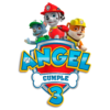 Paw Patrol, Rocky, Marshal y Rubble Logo Personalizado con Nombre