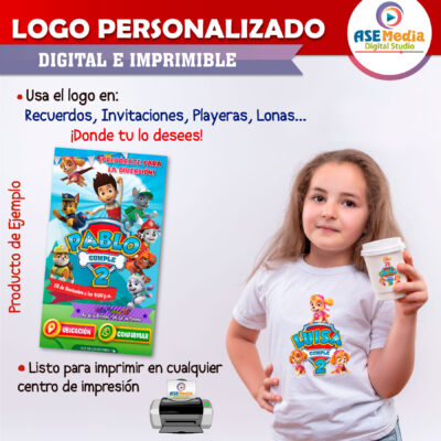 Bluey Logo Personalizado con Nombre