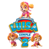 Paw Patrol, Skye Logo Personalizado con Nombre