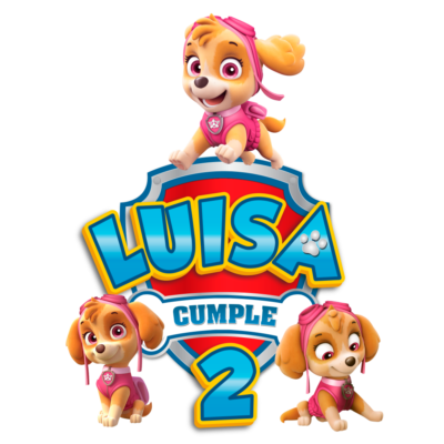 Paw Patrol, Skye Logo Personalizado con Nombre