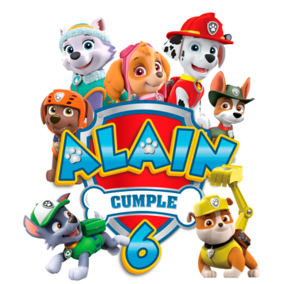 Paw Patrol, Patrulla Canina Logo Personalizado con Nombre