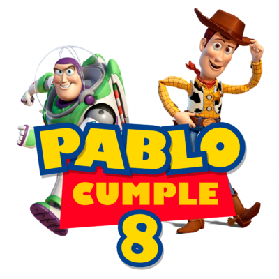 Toy Story, Goody y Buzz Lightyear Logo Personalizado con Nombre Mod. 02